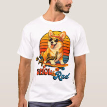 Retro Skate Corgi – Tony Bark™ – Smol & Rad 