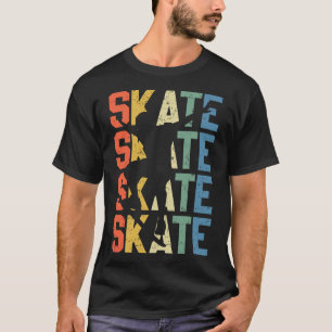 Retro Skate Skateboarding Performing Tricks Funny T-Shirt