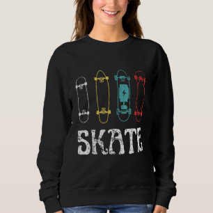 Retro Skateboard CruiserElectric Skateboard and Lo Sweatshirt