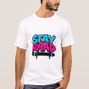 Retro Skateboard Icon - Stay Rad T-Shirt