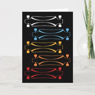 Retro Skateboard Skating Skateboarding Skateboarde Card