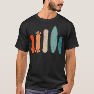 Retro Skateboard Snowboard Wakeboard T-Shirt