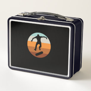 Retro Skateboarder Skateboarding Skateboard Skater Metal Lunch Box