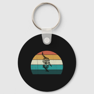 Retro Skateboarder - Vintage Stakeboard Skater Sk8 Key Ring