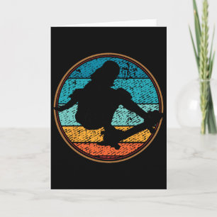 Retro Skateboarding Extreme Sports Freestyle Skati Card