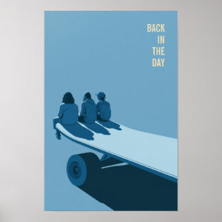 Retro Skateboarding Poster
