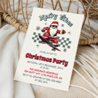 Retro Skateboarding Santa Merry Christmas Party