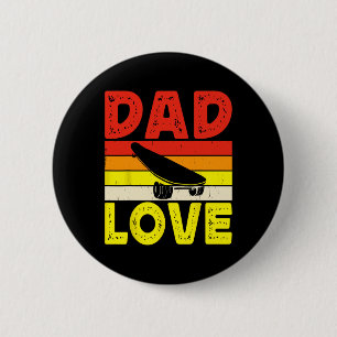 Retro Skateboarding Silhouette Skateboarder Skate 6 Cm Round Badge