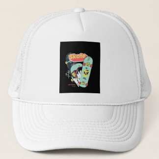 Retro Skateboarding Urban Style Graphic Trucker Ha Hat