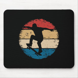 Retro Skater Skateboard Skateboarder Skater Gifts Mouse Pad