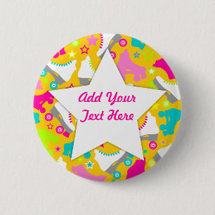 Retro Skates 6 Cm Round Badge