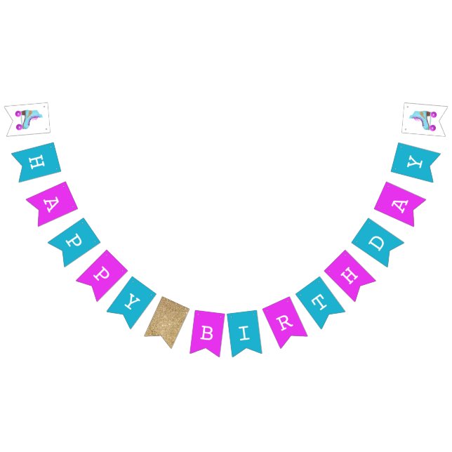 Retro Skating Birthday Party Bunting (All)