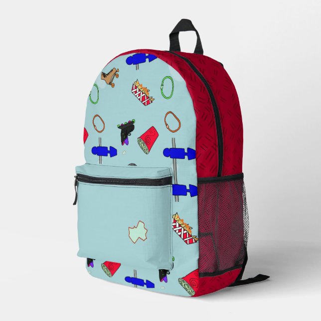 Retro Skating Rink backpack (Back Corner Right)