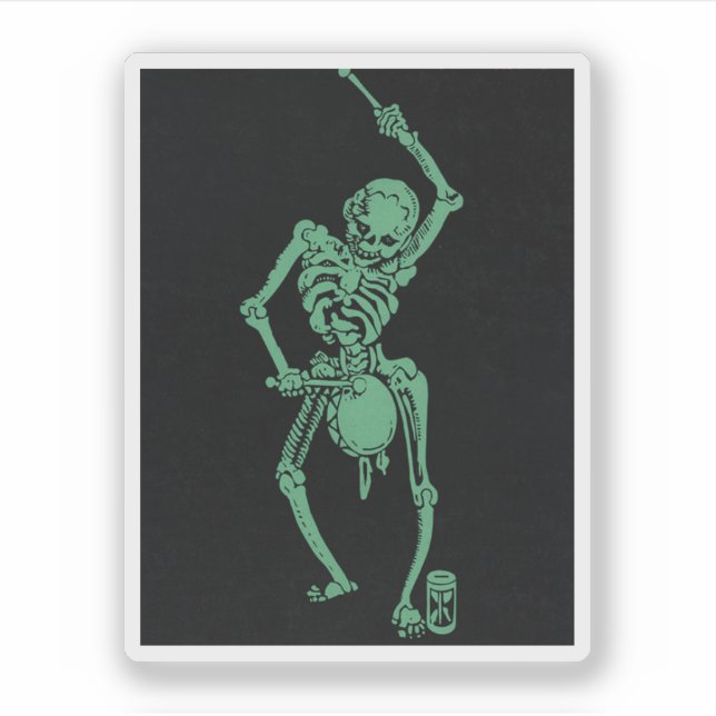 Retro Skeletal drummer (Front)