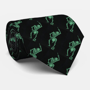 Retro Skeletal drummer Tie