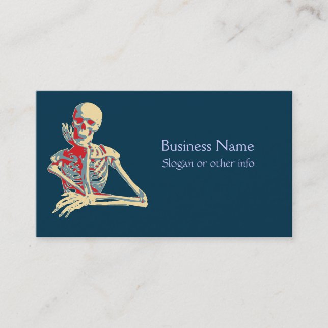 Retro Skeleton Business Card (Front)
