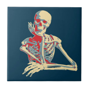 Retro Skeleton Ceramic Tile