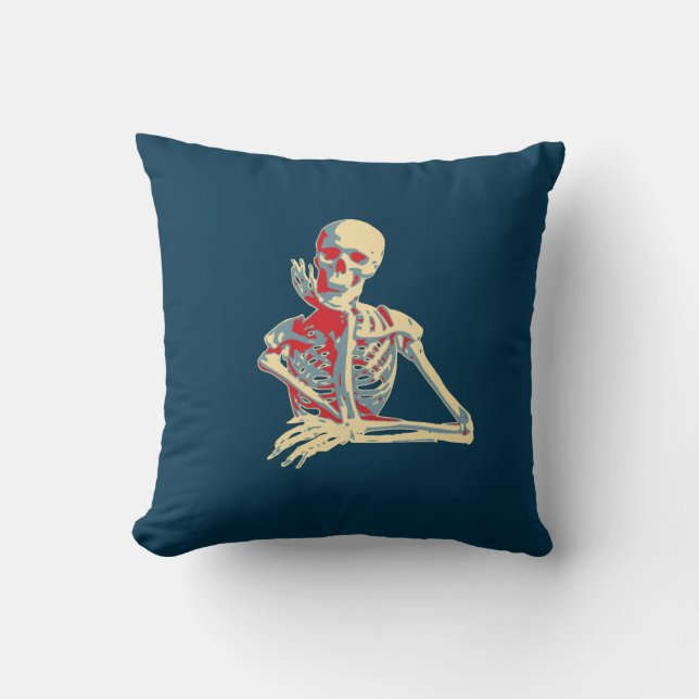 Retro Skeleton Cushion (Front)