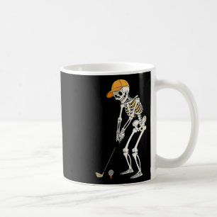 Retro Skeleton Golf Halloween Golfer Golf Player F Coffee Mug