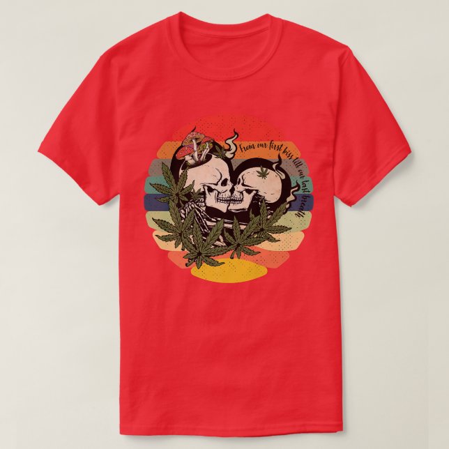 Retro Skeleton lovers  T-Shirt (Design Front)