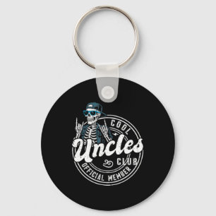 Retro Skeleton Official Member Cool Uncles Club Key Ring