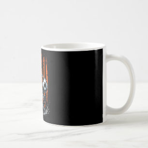Retro Skeleton Playing Soccer Usa Flag Spooky Hall Coffee Mug