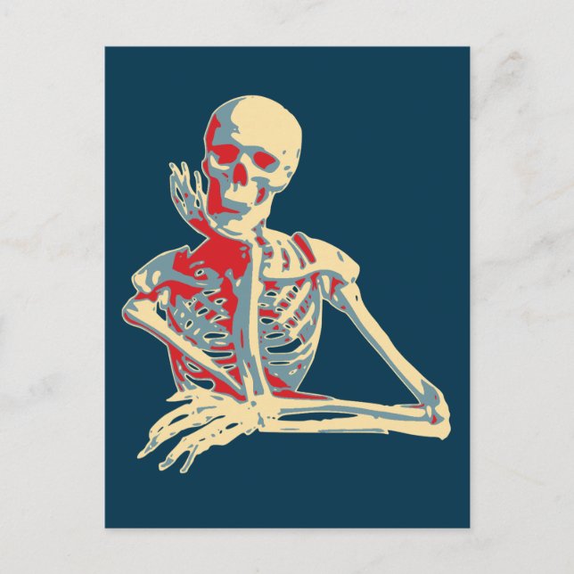 Retro Skeleton Postcard (Front)