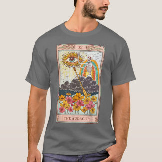 Retro Skeleton Riding Cloud The Audacity Tarot Car T-Shirt