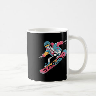Retro Skeleton Snowboarding For Extreme Sports Lov Coffee Mug