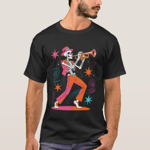 Retro Skeleton Trumpet Player u2013 Marching Band T-Shirt