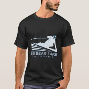 Retro Ski Big Bear Lake Ca Illustration Vintage Sn T-Shirt