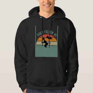 Retro Ski Don't Follow Me I Do Stupid Things Hoodie