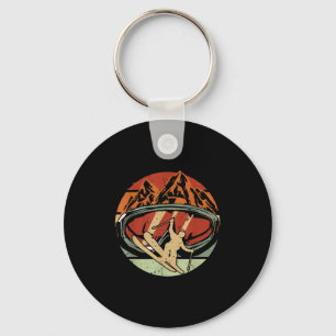 Retro Ski Driver Funny Ski Skiing _1 Key Ring