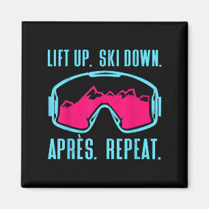 Retro Ski Goggles Vintage 80s 90s Skiing Outfit Magnet