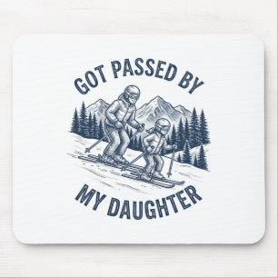 Retro Ski Life Got Ped By Daughter Mountain Humour Mouse Pad