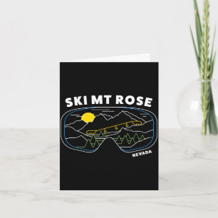 Retro ski mt rose nevada ski resort - ski resort card