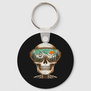 Retro Ski Skeleton Goggles Mountain Snow Skiing Wi Key Ring