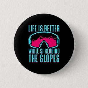 Retro ski snowboard goggles vintage 80s 90s skiing 6 cm round badge