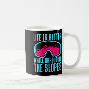 Retro ski snowboard goggles vintage 80s 90s skiing coffee mug