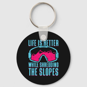Retro Ski Snowboard Goggles Vintage 80s 90s Skiing Key Ring