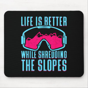 Retro Ski Snowboard Goggles Vintage 80s 90s Skiing Mouse Pad