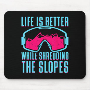 Retro Ski Snowboard Goggles Vintage 80s 90s Skiing Mouse Pad