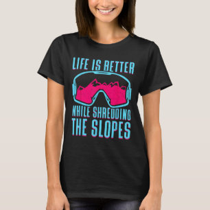 Retro Ski Snowboard Goggles Vintage 80s 90s Skiing T-Shirt
