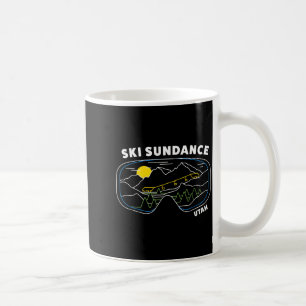 Retro ski sundance utah ski resort ski snowboard coffee mug
