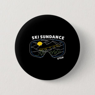 Retro Ski Sundance Utah Us Ski Resort Ski Snowboar 6 Cm Round Badge