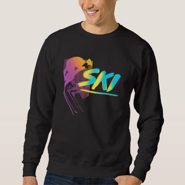 Retro Ski Vintage 80s 90s Ski Sweatshirt (Front)