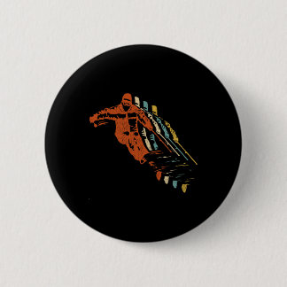 Retro Ski Vintage 80s 90s Skiing Clothing 6 Cm Round Badge