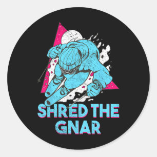 Retro Ski Vintage 80s 90s Skiing Outfit 4  Classic Round Sticker