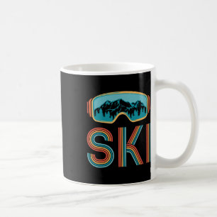 Retro Ski Vintage 80s 90s Winter Sport Skiing Men Coffee Mug