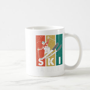 Retro Ski Ya Later Vintage Skier Ski Athletes Skis Coffee Mug